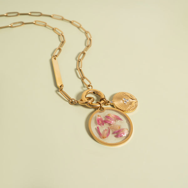 Stainless Steel Open Back Circle Bezel Pendant PDL0147