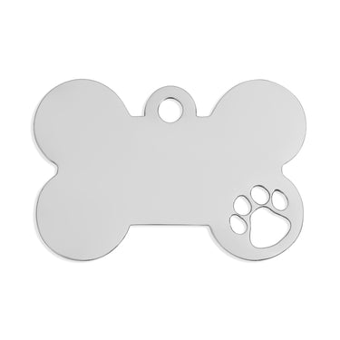 18K Gold PVD Paw Print Cutout Pet Tag Pendant