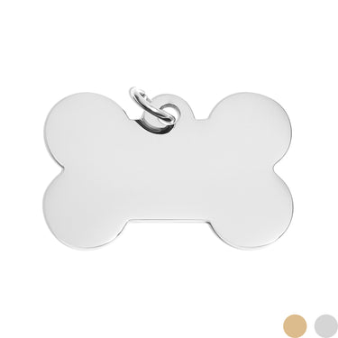 18K Gold PVD Blank Stainless Steel Dog Bone Tag