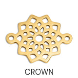 Chakra Connector Charm Crown Gold