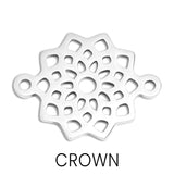 Chakra Connector Charm Crown Silver
