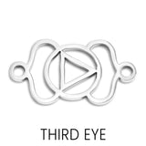 Chakra Connector Charm Third Eye Silver