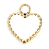 Gold rimmed epoxy centered-heart charm