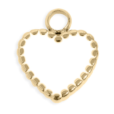 Gold rimmed epoxy centered-heart charm