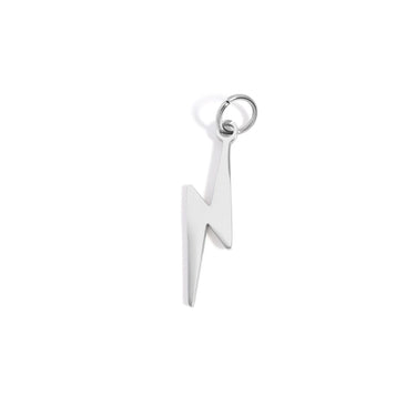 Silver Lightning Bolt Charm