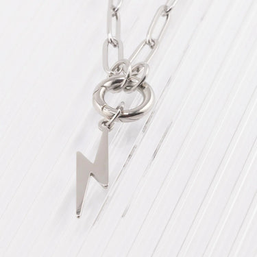 Silver Lightning Bolt Charm