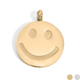 Gold Smiley Face Charm for Charm Necklaces or Charm Bars