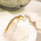 18K Gold PVD Stainless Steel Epoxy Lightning Bolt Charm / PDL0206