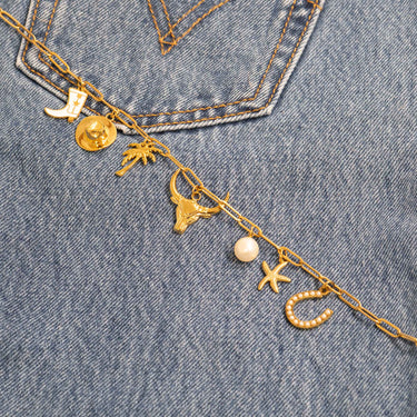 18K Gold PVD Stainless Steel Mother Of Pearl Star Charm