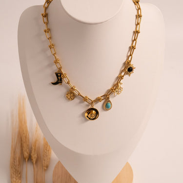 Western charms on chain
