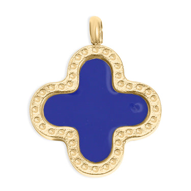 blue lucky clover charm