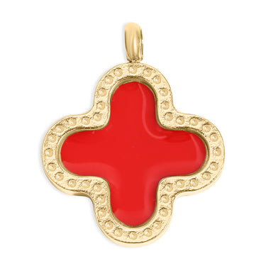 red lucky clover charm