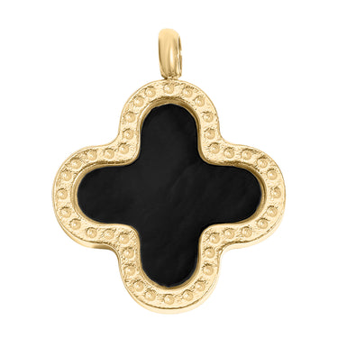 black lucky clover charm