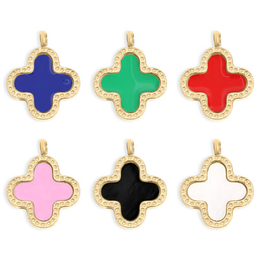 colorful lucky clover charms