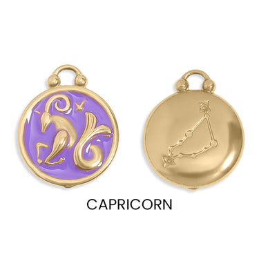 Epoxy Filled Zodiac Pendant Capricorn