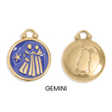 Epoxy Filled Zodiac Pendant Gemini