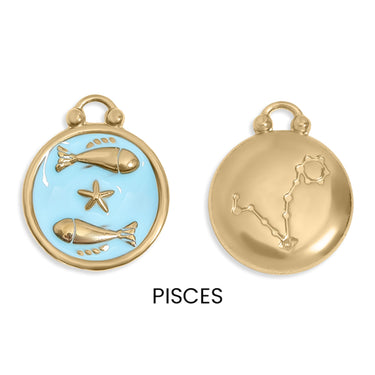 Epoxy Filled Zodiac Pendant Pisces