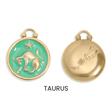 Epoxy Filled Zodiac Pendant Taurus
