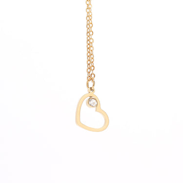 Birthstone Heart Charm Gold June