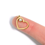 Birthstone Heart Charm pearl scale