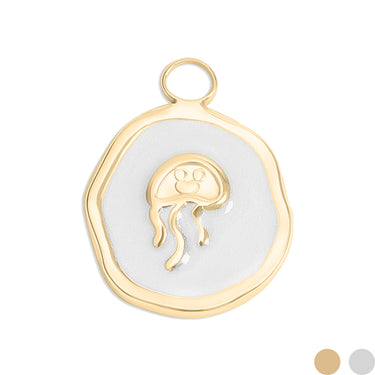 18K Gold PVD Jellyfish Epoxy Charm