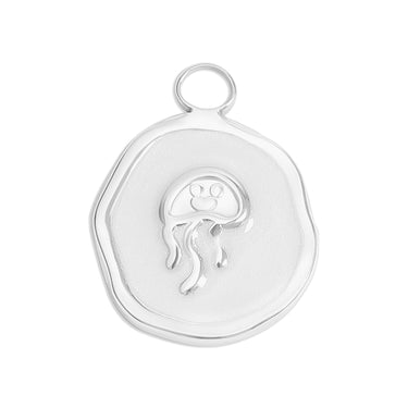 18K Gold PVD Jellyfish Epoxy Charm stainless steel