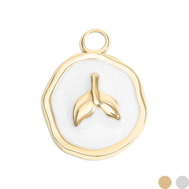 18K Gold PVD Whale Tail Epoxy Charm