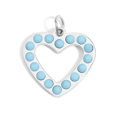 Turquoise Stone Heart Charm