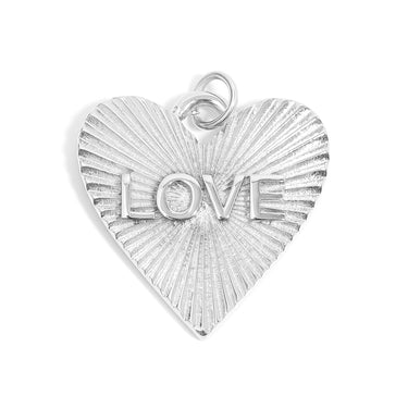 Sunburst Heart Love Charm