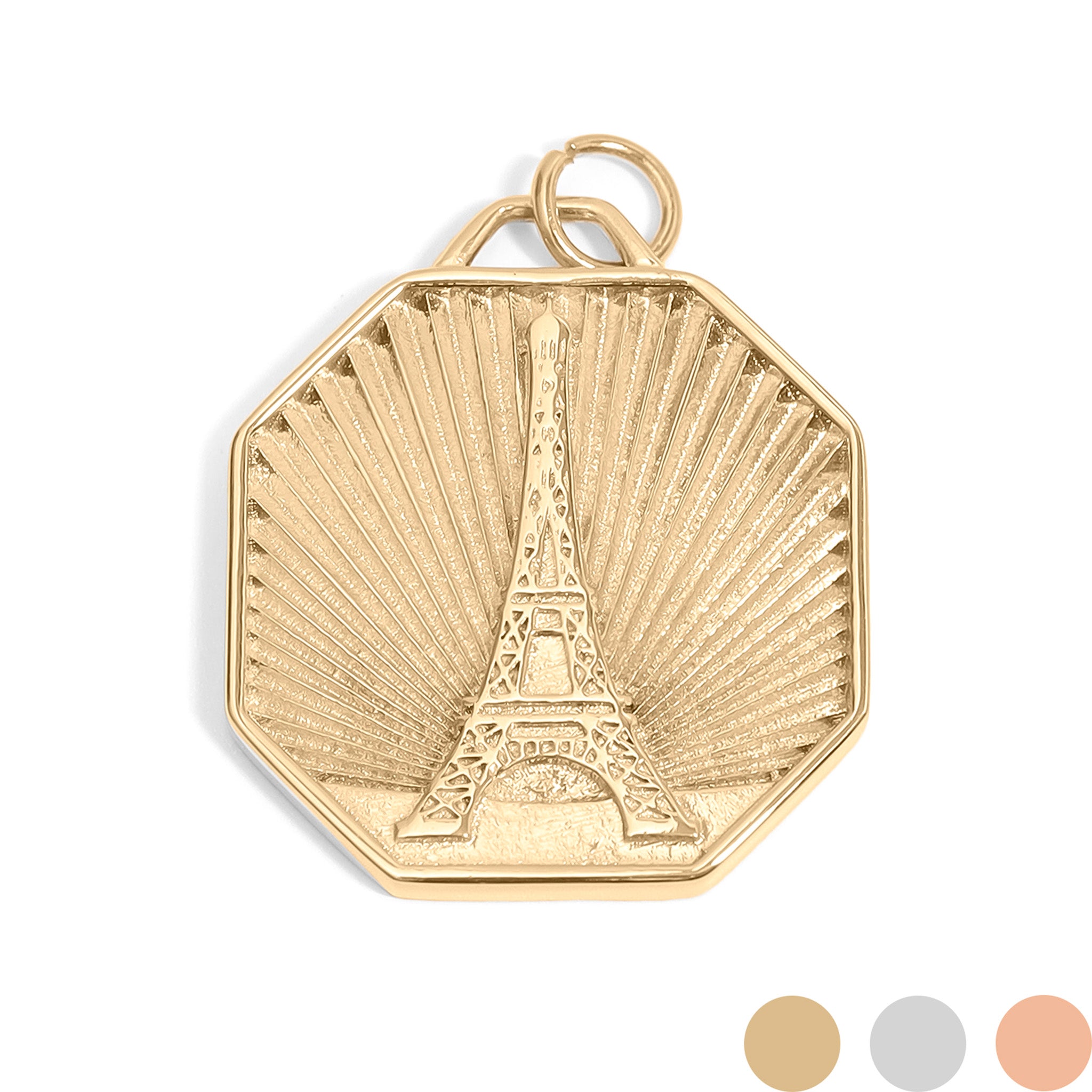 Sunburst Eiffel Tower Amour Charm