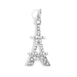 Eiffel Tower Charm with Rhinestones stainless