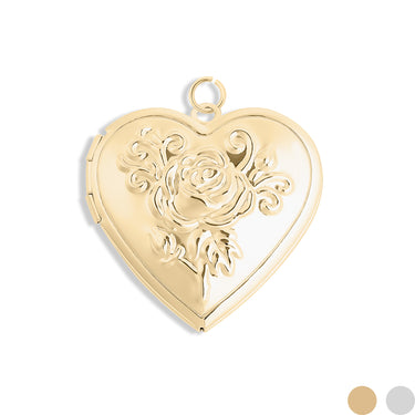 Heart Locket with Rose detail 