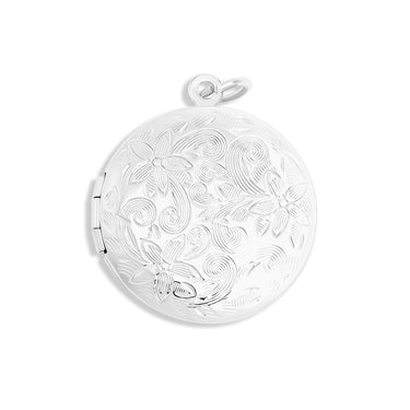 Round Floral textured Locket