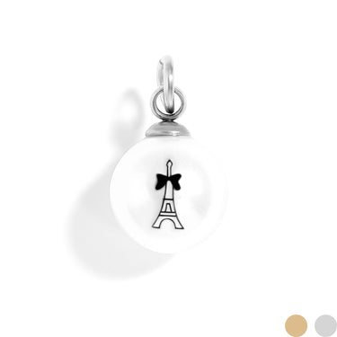 Eiffel Tower Printed Pearl Charm 