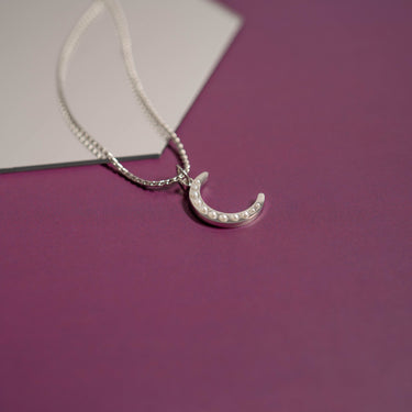18K Gold PVD Stainless Steel Pearl Moon Charm