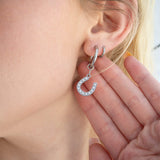 18K Gold PVD Stainless Steel Pearl Horseshoe Charm