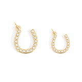 18K Gold PVD Stainless Steel Pearl Horseshoe Charm