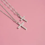 18K Gold PVD Stainless Steel Pearl Cross Charm
