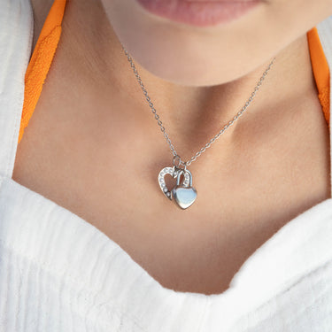 18K Gold PVD Stainless Steel Pearl Heart Charm