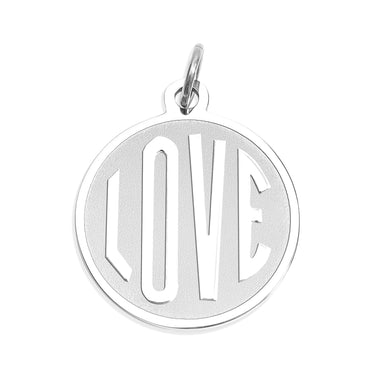 Stainless Steel Round Love Charm