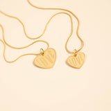 18K Gold PVD Stainless Steel Heart love Charm