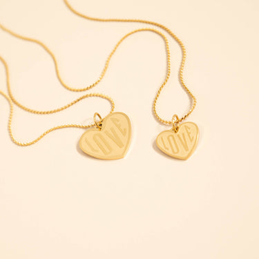 18K Gold PVD Stainless Steel Heart love Charm