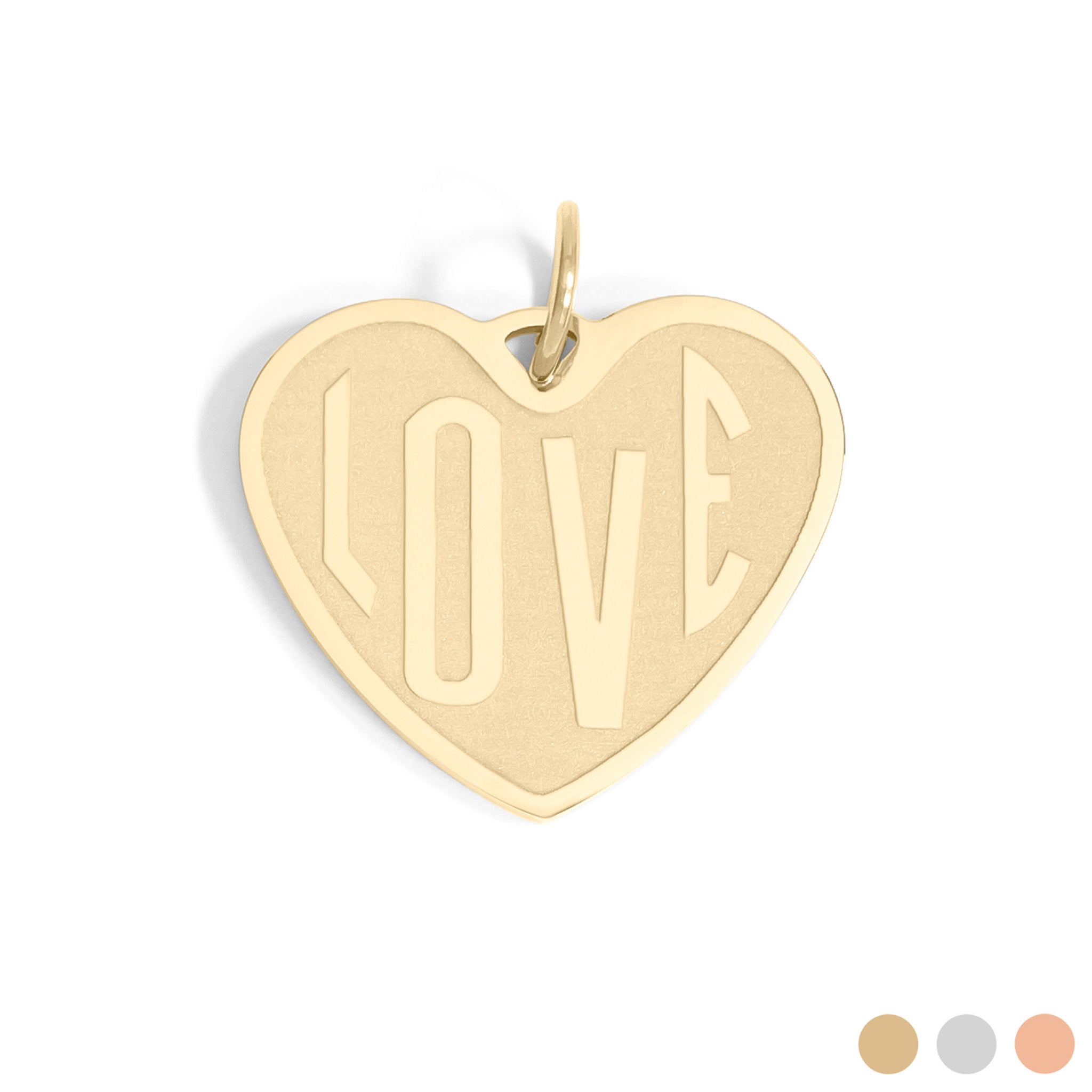 18K Gold PVD Stainless Steel Heart love Charm
