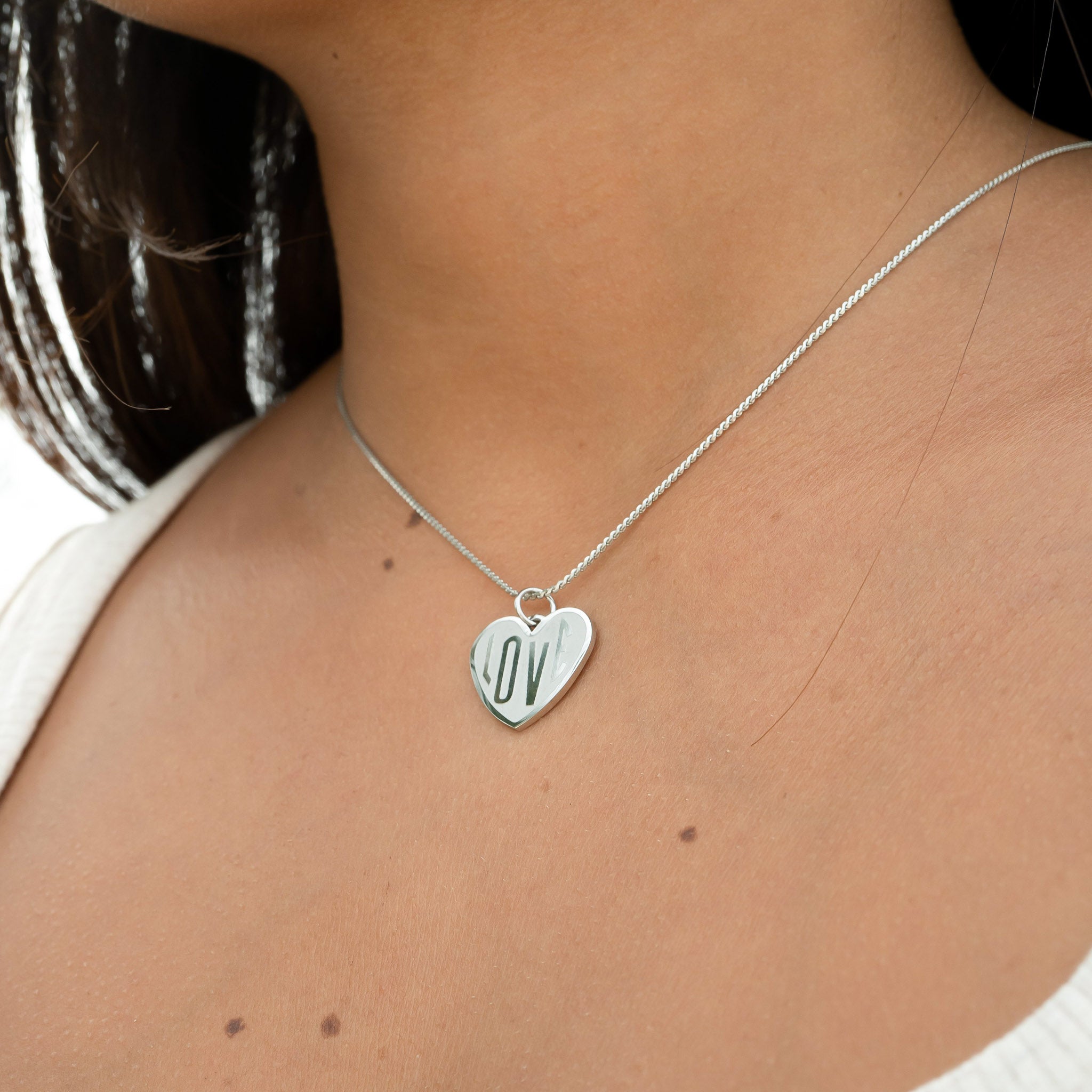 18K Gold PVD Stainless Steel Heart love Charm