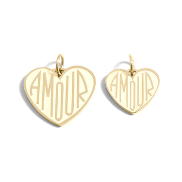 Amour heart pendant scale