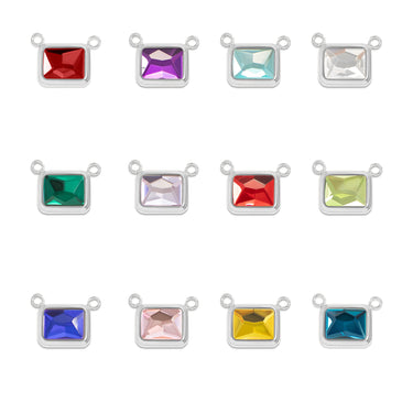 Birthstone Emerald Connector Charm 