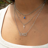 Stainless Steel Teardrop Birthstone Charm
