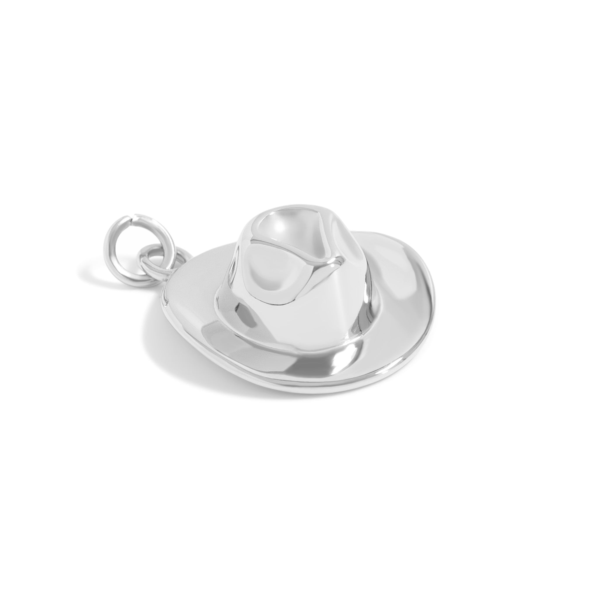 Silver Cowboy Hat Charm