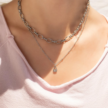 Stainless Steel Circle Charm Chain