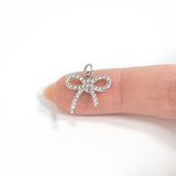 CZ Stone Rhinestone Bow Charm pendant